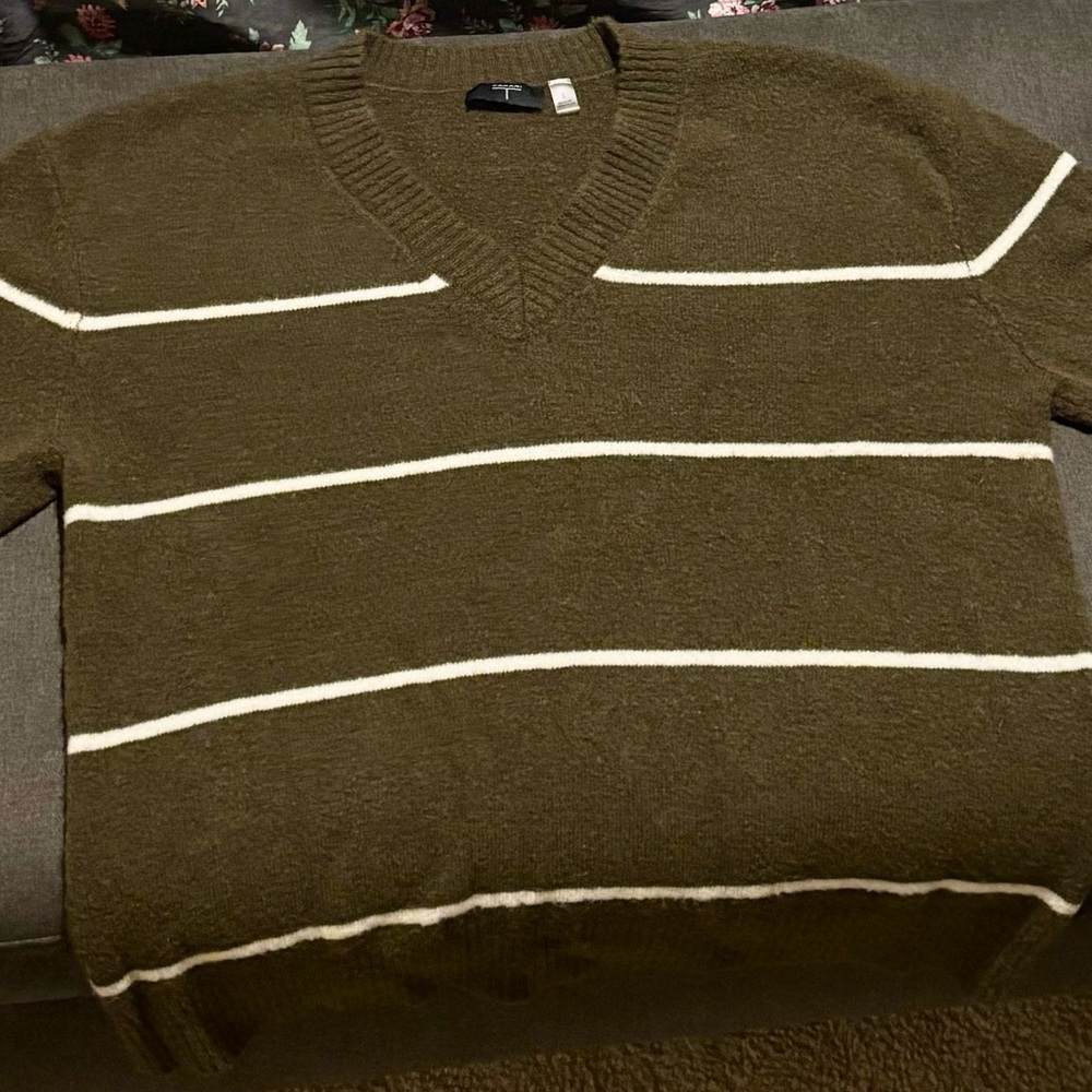 Tahari Khaki Knit Sweater